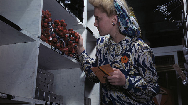 One of Alfred Palmer's pictures of women working during World War II