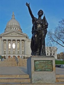 "Forward" at the Wisconsin State Capitol. Photo by James Steakley.